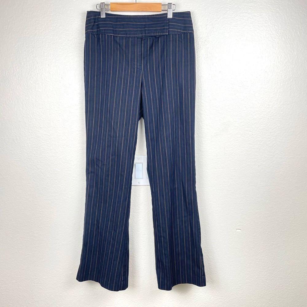 Y2K 90s Vtg Womens Dress Pants Sz 4 Pinstripe Straight Leg Trouser Office Preppy